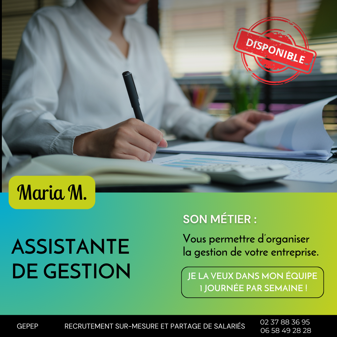 Recrutement assistante gestion- chartres - temps partiel - chartres - Maria M